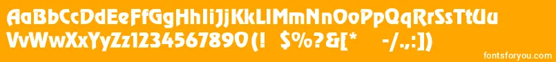 ToverlookLight Font – White Fonts on Orange Background