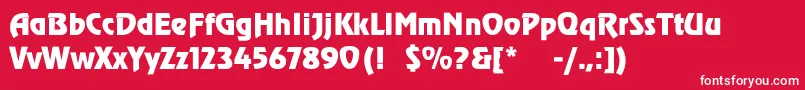 ToverlookLight Font – White Fonts on Red Background