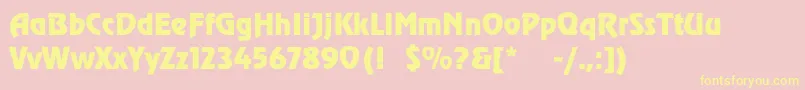 ToverlookLight Font – Yellow Fonts on Pink Background