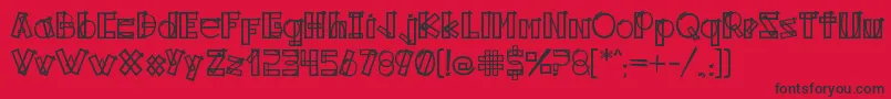 Kodyz Font – Black Fonts on Red Background