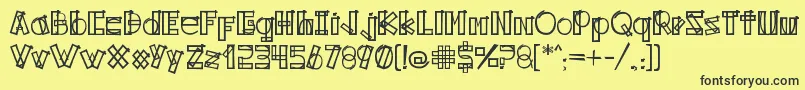 Kodyz Font – Black Fonts on Yellow Background