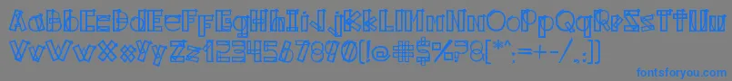 Kodyz Font – Blue Fonts on Gray Background