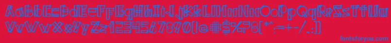 Kodyz Font – Blue Fonts on Red Background