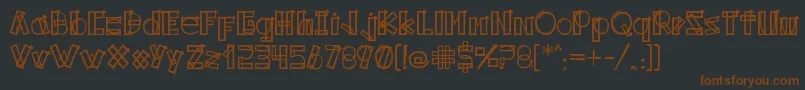 Kodyz Font – Brown Fonts on Black Background