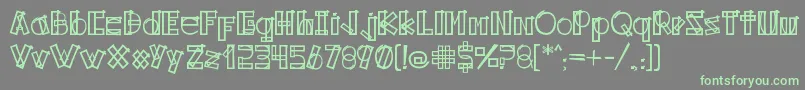 Kodyz Font – Green Fonts on Gray Background