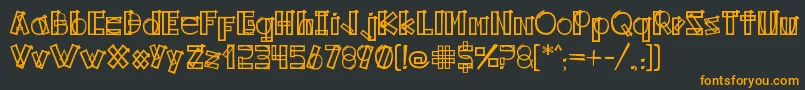 Шрифт Kodyz – оранжевые шрифты на чёрном фоне