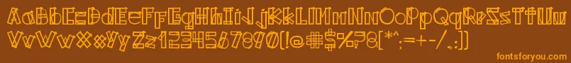 Kodyz Font – Orange Fonts on Brown Background