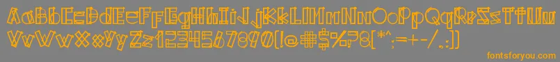 Kodyz Font – Orange Fonts on Gray Background