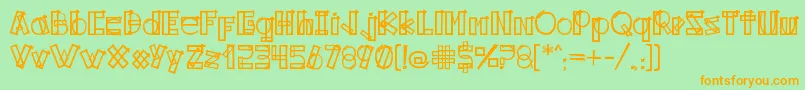 Kodyz Font – Orange Fonts on Green Background