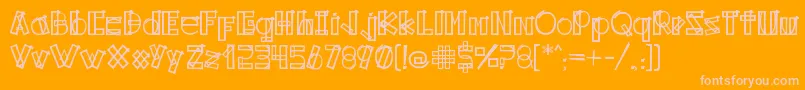 Kodyz-Schriftart – Rosa Schriften auf orangefarbenem Hintergrund