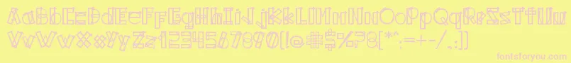 Kodyz Font – Pink Fonts on Yellow Background