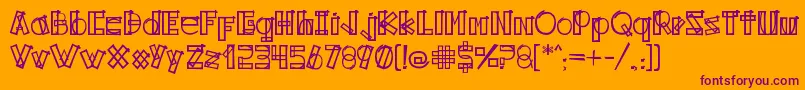 Kodyz Font – Purple Fonts on Orange Background
