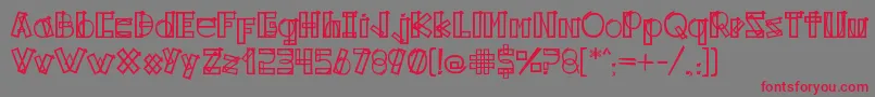 Kodyz Font – Red Fonts on Gray Background