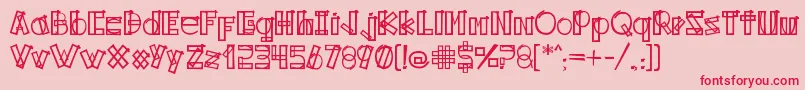 Kodyz Font – Red Fonts on Pink Background