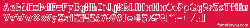 フォントKodyz – 赤い背景に白い文字