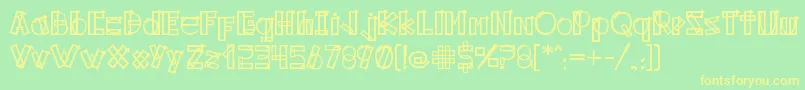 Kodyz Font – Yellow Fonts on Green Background