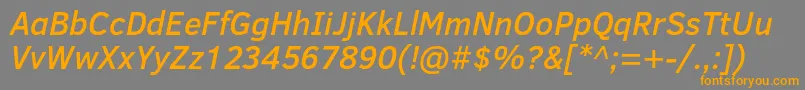 Шрифт ClearSansMediumItalic – оранжевые шрифты на сером фоне