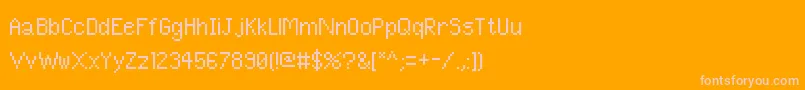 PixelUnicode Font – Pink Fonts on Orange Background