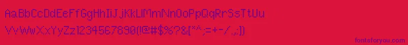 Шрифт PixelUnicode – фиолетовые шрифты на красном фоне