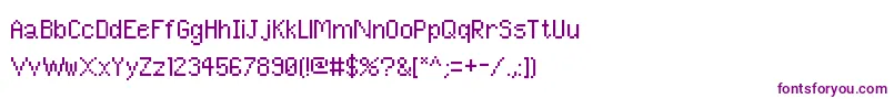 PixelUnicode-fontti – violetit fontit