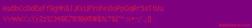 Шрифт PixelUnicode – красные шрифты на фиолетовом фоне