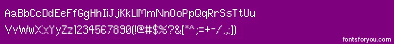 PixelUnicode Font – White Fonts on Purple Background