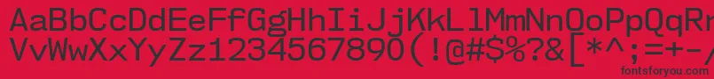 Nk57MonospaceNoRg Font – Black Fonts on Red Background