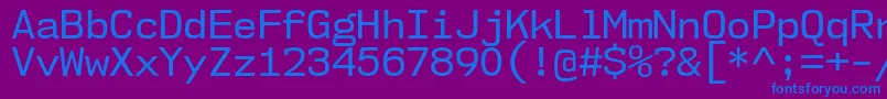 fuente Nk57MonospaceNoRg – Fuentes Azules Sobre Fondo Morado