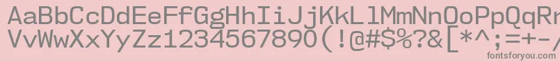 Nk57MonospaceNoRgフォントについての詳細 フォントNk57MonospaceNoRg – ピンクの背景に灰色の文字