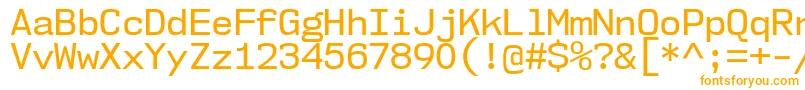 Nk57MonospaceNoRg Font – Orange Fonts on White Background