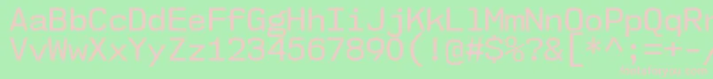 Nk57MonospaceNoRg Font – Pink Fonts on Green Background