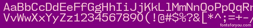 fuente Nk57MonospaceNoRg – Fuentes Rosadas Sobre Fondo Morado