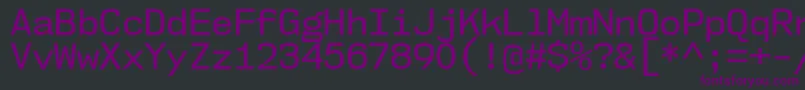 Nk57MonospaceNoRg-fontti – violetit fontit mustalla taustalla