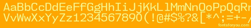 En savoir plus sur la police Nk57MonospaceNoRg Police Nk57MonospaceNoRg – polices jaunes sur fond orange