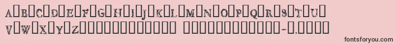 CfjungleRegular-Schriftart – Schwarze Schriften auf rosa Hintergrund