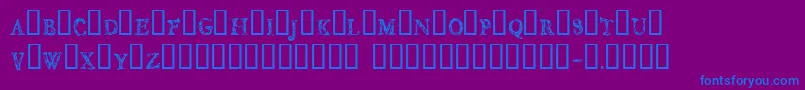 CfjungleRegular Font – Blue Fonts on Purple Background