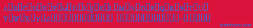 CfjungleRegular Font – Blue Fonts on Red Background