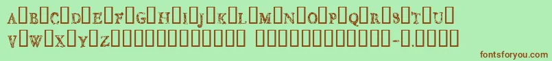 CfjungleRegular Font – Brown Fonts on Green Background