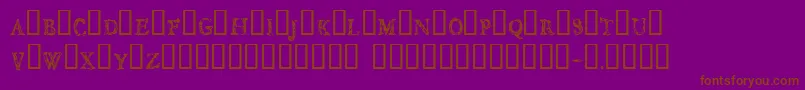 フォントCfjungleRegular – 紫色の背景に茶色のフォント
