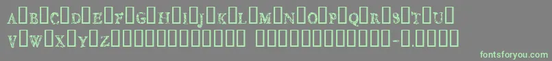 CfjungleRegular-fontti – vihreät fontit harmaalla taustalla