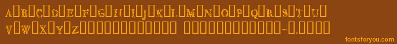 CfjungleRegular Font – Orange Fonts on Brown Background