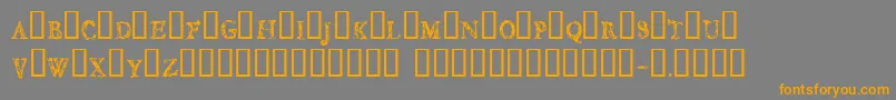 CfjungleRegular Font – Orange Fonts on Gray Background