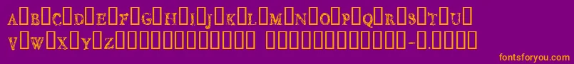 CfjungleRegular Font – Orange Fonts on Purple Background