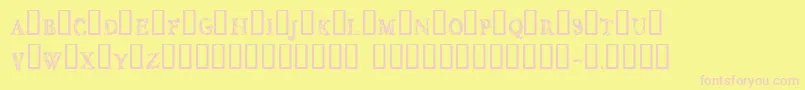 CfjungleRegular Font – Pink Fonts on Yellow Background