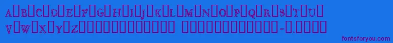 CfjungleRegular Font – Purple Fonts on Blue Background