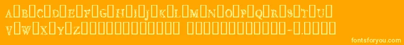 CfjungleRegular Font – Yellow Fonts on Orange Background