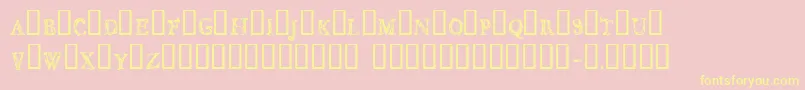 CfjungleRegular Font – Yellow Fonts on Pink Background