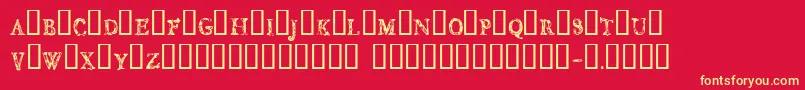 CfjungleRegular Font – Yellow Fonts on Red Background