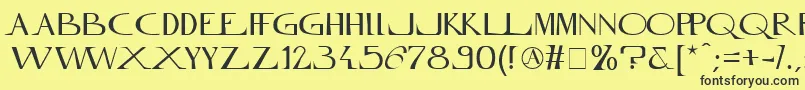 MfInnamoramento Font – Black Fonts on Yellow Background