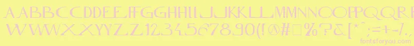 Шрифт MfInnamoramento – розовые шрифты на жёлтом фоне
